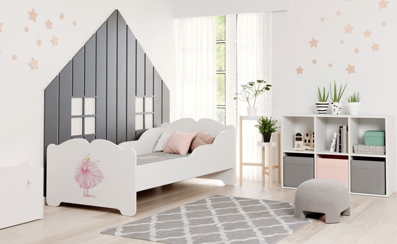 Łożko dziecięce Kobi ANNA z materacem 140x70 Księżniczka w koronie 1 szt.