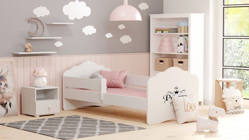 Łożko dziecięce Kobi FALA z barierką 140x70 Princess 1 szt.
