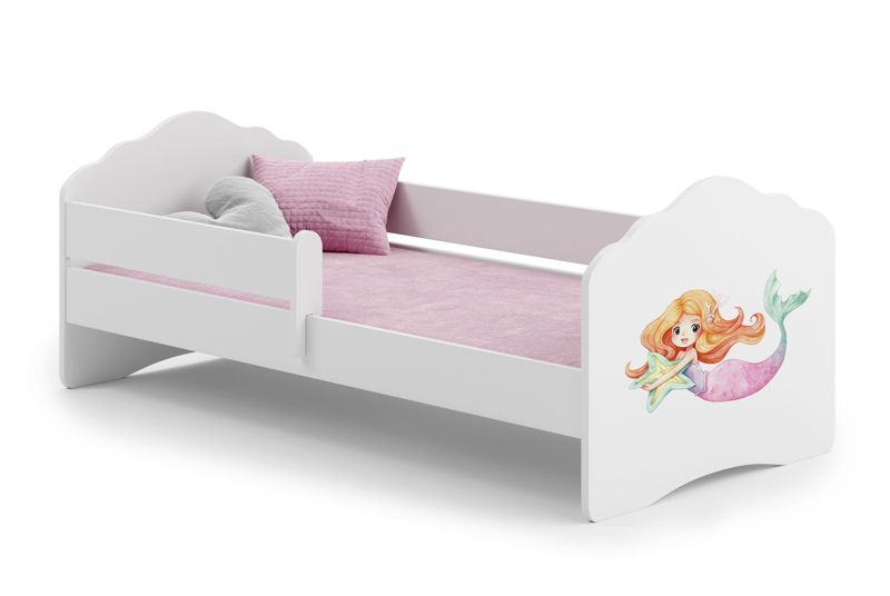 Łożko dziecięce Kobi FALA z barierką 160x80 Syrenka 1 szt.