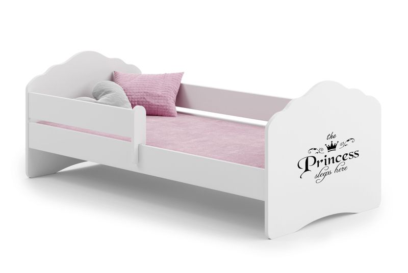Łożko dziecięce Kobi FALA z szufladą i barierką 140x70 Princess 1 szt.