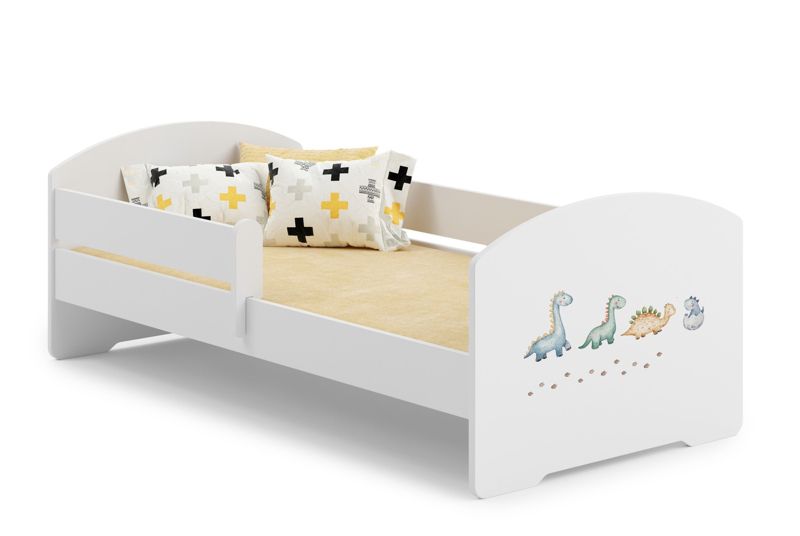 Łożko dziecięce Kobi LUK z barierką 140x70 Kobi Dinozaury 1 szt.