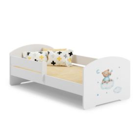Łożko dziecięce Kobi LUK z barierką 160x80 Kobi Niebieski Miś 1 szt.