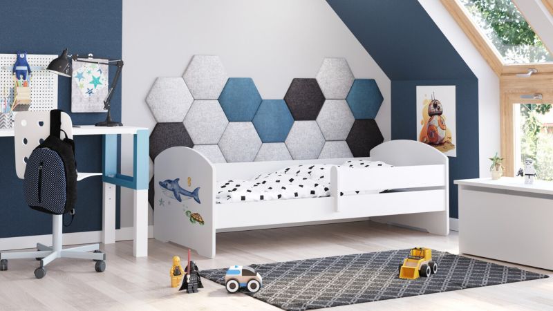 Łożko dziecięce Kobi LUK z barierką 160x80 Kobi Rekin 1 szt.