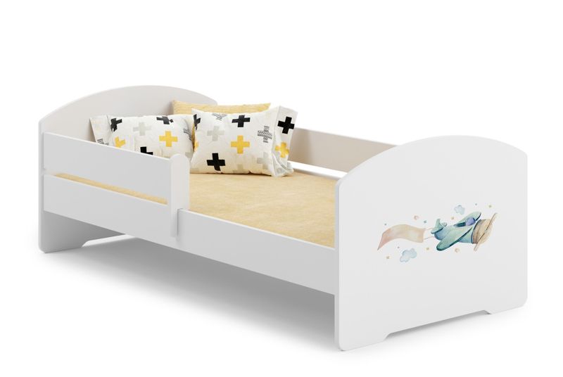 Łożko dziecięce Kobi LUK z barierką 160x80 Kobi Samolot 1 szt.
