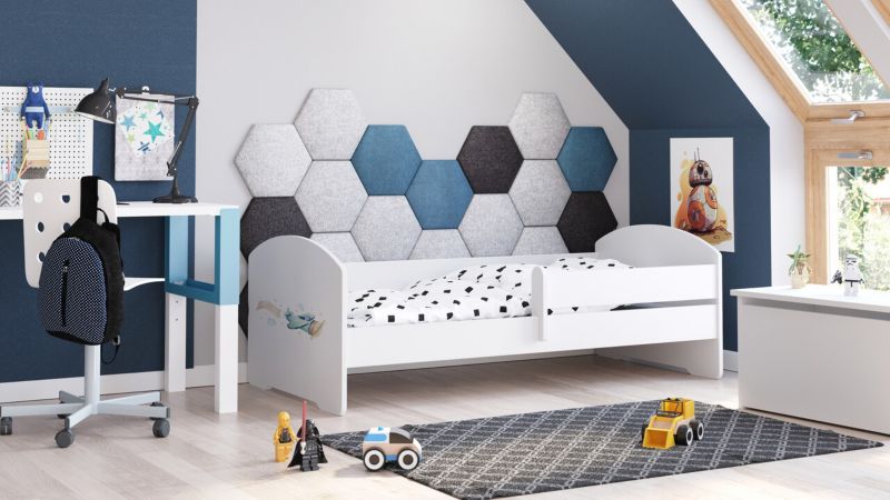 Łożko dziecięce Kobi LUK z barierką 160x80 Kobi Samolot 1 szt.