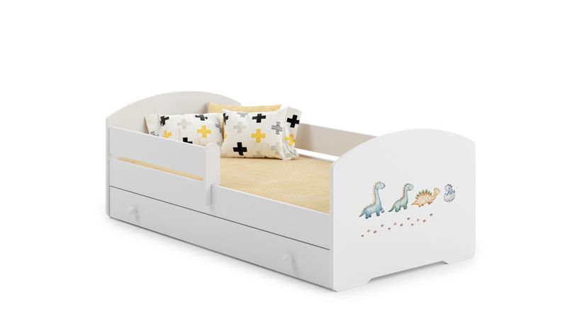 Łożko dziecięce Kobi LUK z szufladą i barierką 160x80 Kobi Dinozaury 1 szt.