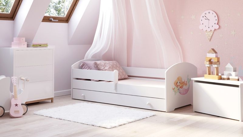 Łożko dziecięce Kobi LUK z szufladą i barierką 160x80 Kobi Syrenka 1 szt.