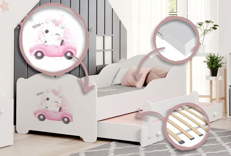 Łożko podwójne Kobi ANNA 160x80 Kot 1 szt.