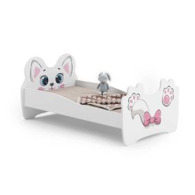 Łożko pojedyncze Kobi Pink Cat 160x80 z materacem 1 szt.
