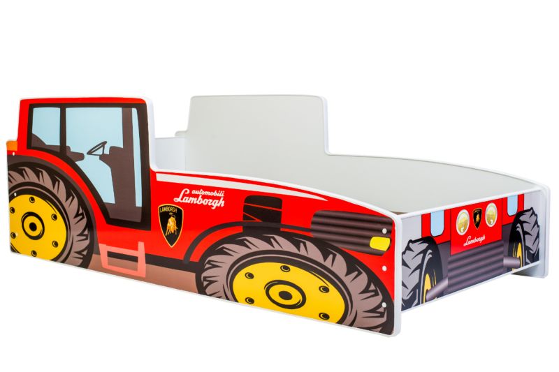 Łożko pojedyncze Kobi Traktor czerwony 160x80 z materacem 1 szt.