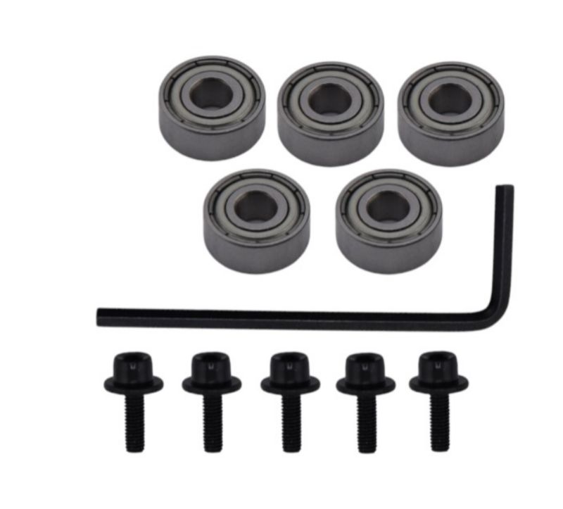 Łożysko i pierścień oporowy Kormax 4,76x12,70mm zestaw 5 szt  (FD-B-4.76-12.7) - 1 kpl.
