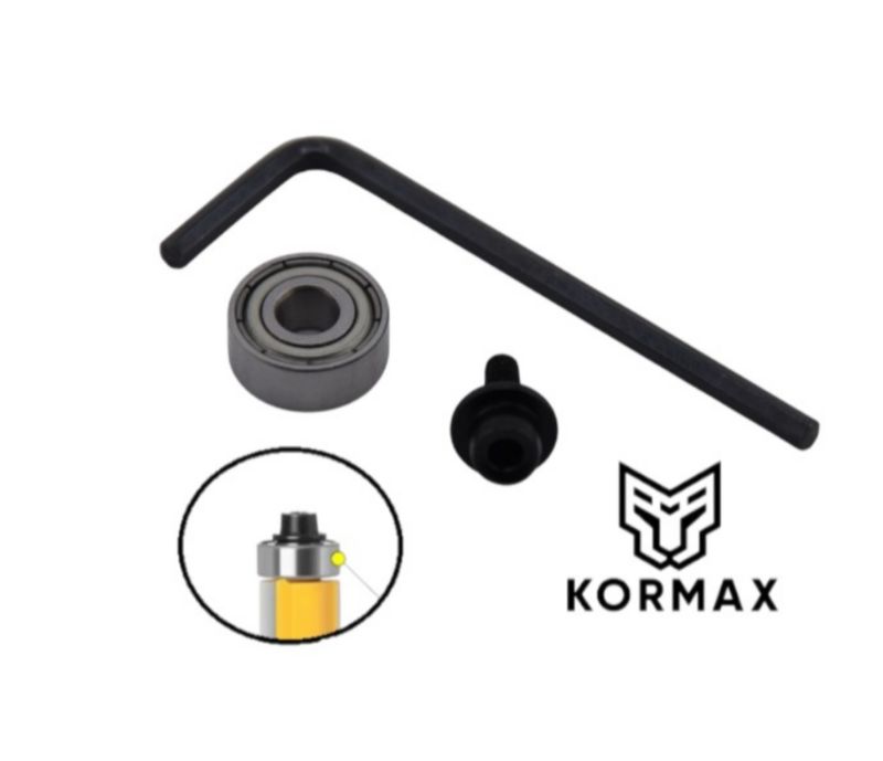 Łożysko i pierścień oporowy Kormax 4,76x12,70mm zestaw 5 szt  (FD-B-4.76-12.7) - 1 kpl.