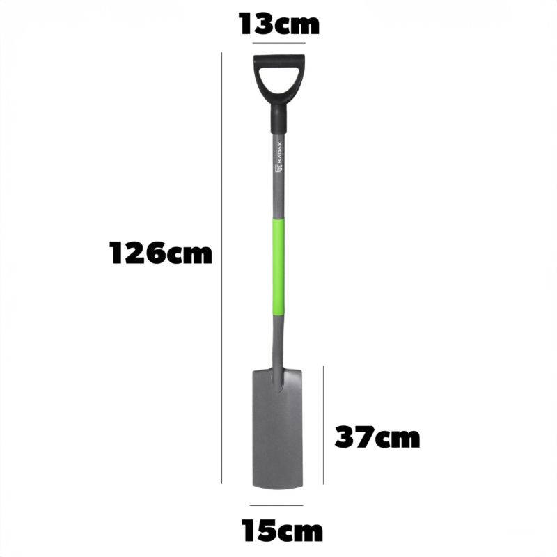 Łopata KADAX Szpadel 126cm Drenarski Długi Sadowniczy Wąski Ostry Dołownik 1szt.