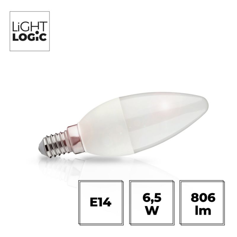Źródło światła LED LightLogic LL C35 6,5W E14 NW 30524 żarówka 806lm barwa biała świeczka 1 szt.