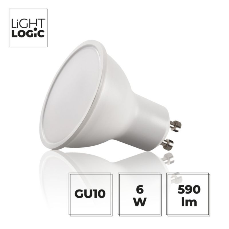Źródło światła LED LightLogic LL GU10 6W-NW 66049 żarówka 590lm barwa biała neutralna 1 szt.