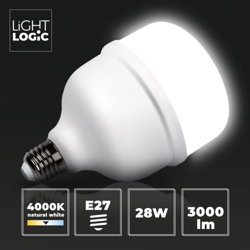 Źródło światła LED LightLogic LL T100 28W E27 NW 66085 żarówka 3000lm barwa biała 1 szt.