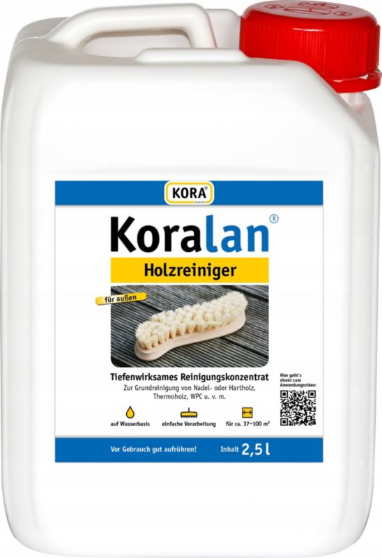 Środek czyszczący RSCBis do drewna Koralan Holzreiniger koncentrat na tarasy i meble 2,5 l 1 szt.