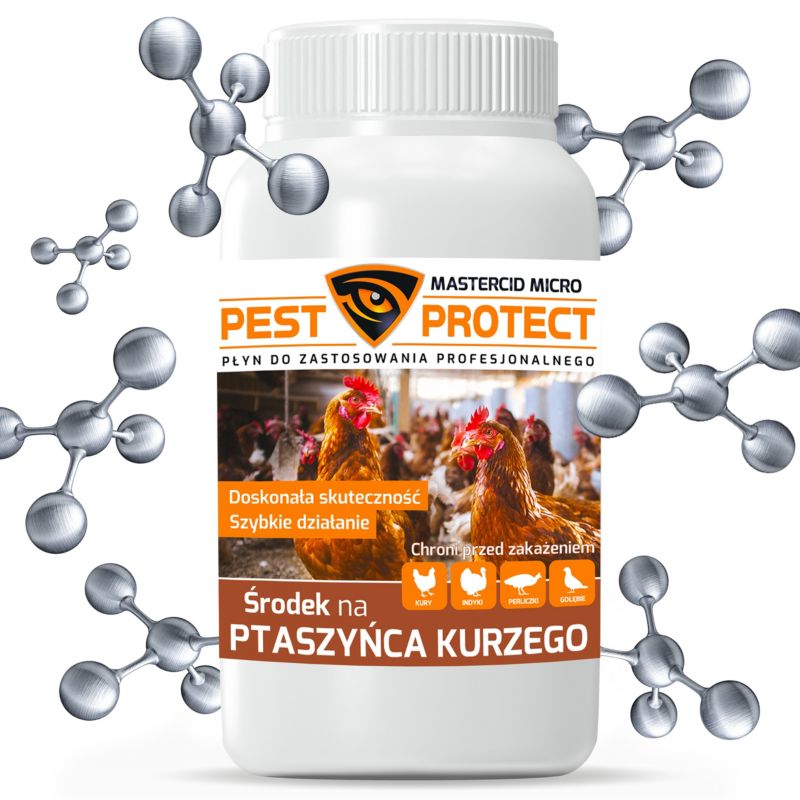 Środek na Ptaszyńca Kurzego PEST PROTECT 250ml Zwalczanie u Kur Ptaszyniec Piórojad Wszy Kurze, 1szt.