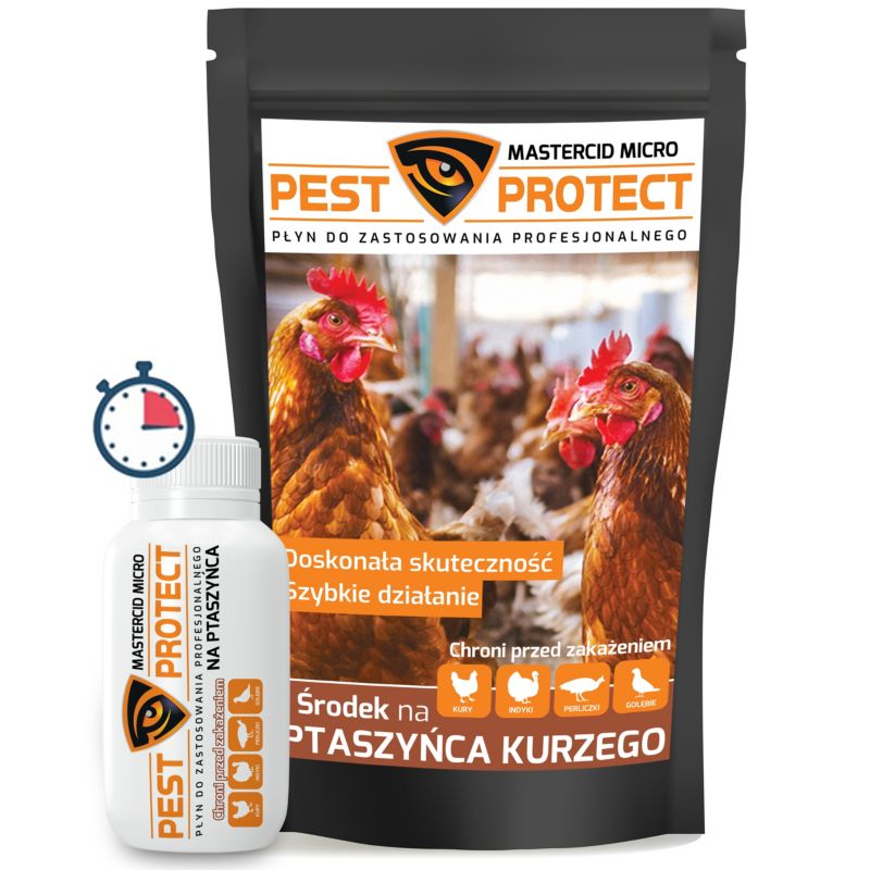 Środek na Ptaszyńca Kurzego PEST PROTECT 30ml Zwalczanie u Kur Ptaszyniec Piórojad Wszy Kurze, 1szt.