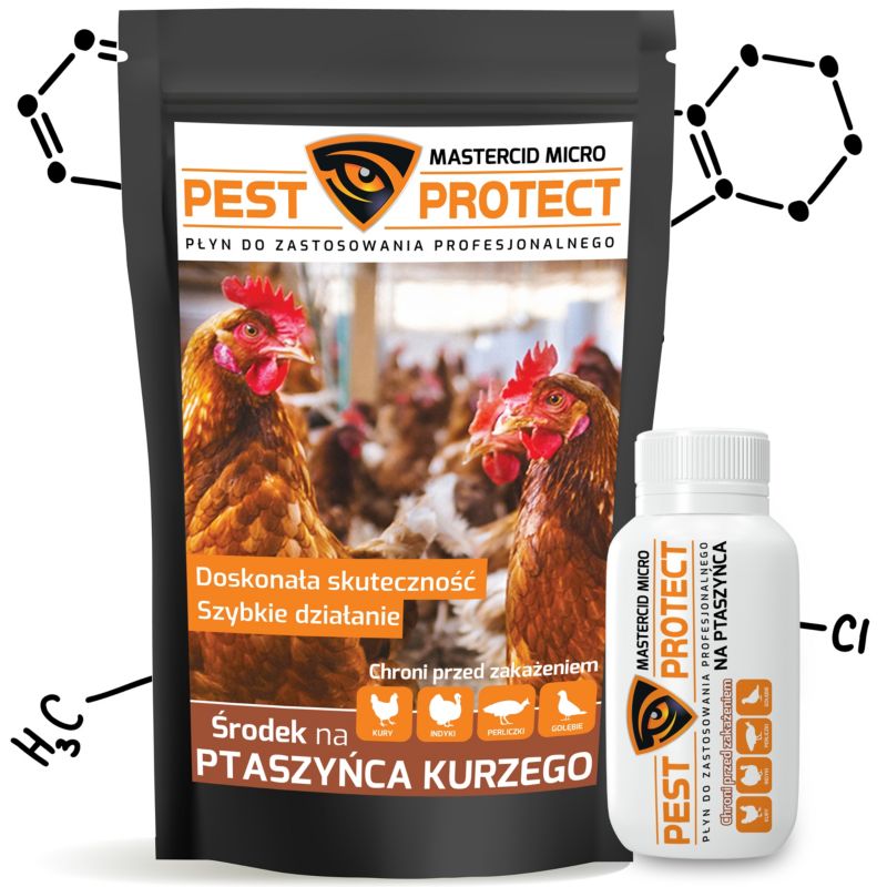 Środek na Ptaszyńca Kurzego PEST PROTECT 30ml Zwalczanie u Kur Ptaszyniec Piórojad Wszy Kurze, 1szt.