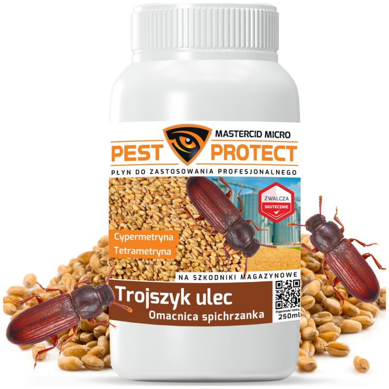 Środek na Trojszyki PEST PROTECT 250ml Szkodniki Magazynowe Trojszyk Ulec Omacnica Spichrzanka, 1szt.