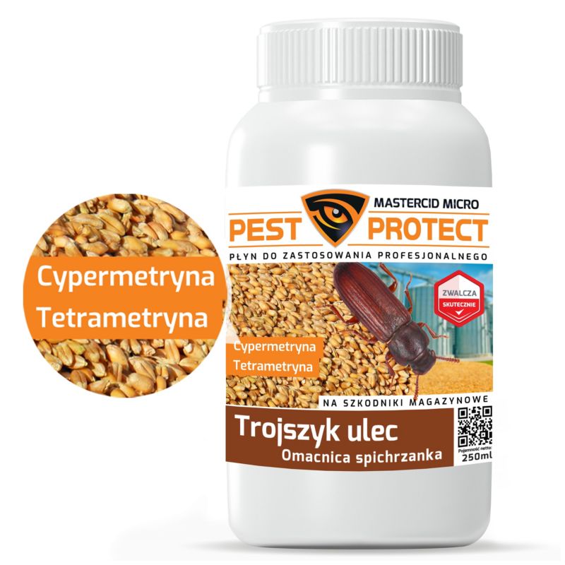 Środek na Trojszyki PEST PROTECT 250ml Szkodniki Magazynowe Trojszyk Ulec Omacnica Spichrzanka, 1szt.