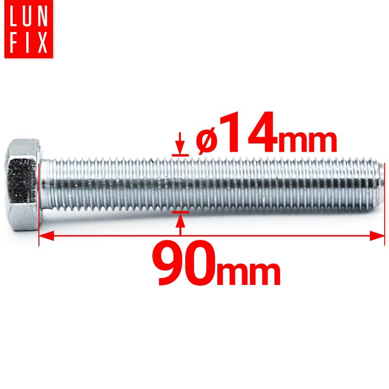 Śruba sześciokątna Lun Fix M14 90 mm DIN 933 kl. 8.8 1kg