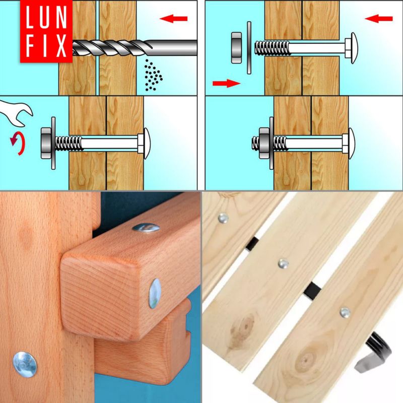Śruba zamkowa Lun Fix M6 120 mm 1kg