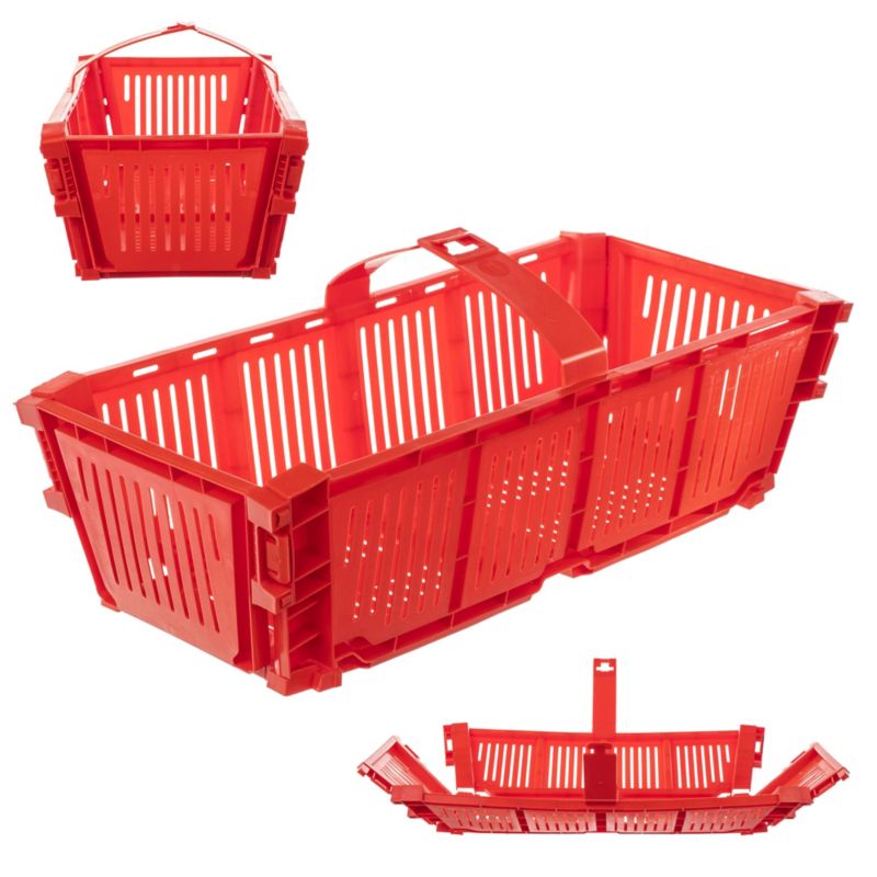 Łubianka KADAX Składana Koszyk Kobiałka Na Owoce Truskawki Plastikowa 2 kg Czerwony 1 szt.