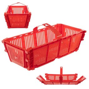 Łubianka KADAX Składana Koszyk Kobiałka Na Owoce Truskawki Plastikowa 2 kg Czerwony 1 szt.