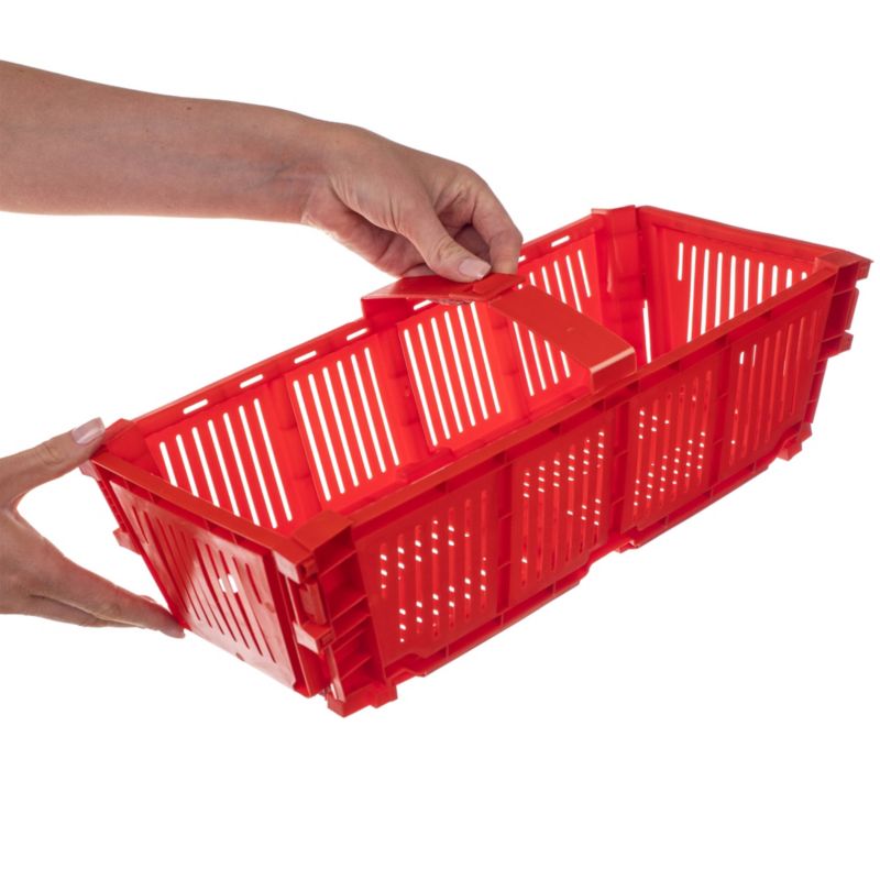 Łubianka KADAX Składana Koszyk Kobiałka Na Owoce Truskawki Plastikowa 2 kg Czerwony 1 szt.