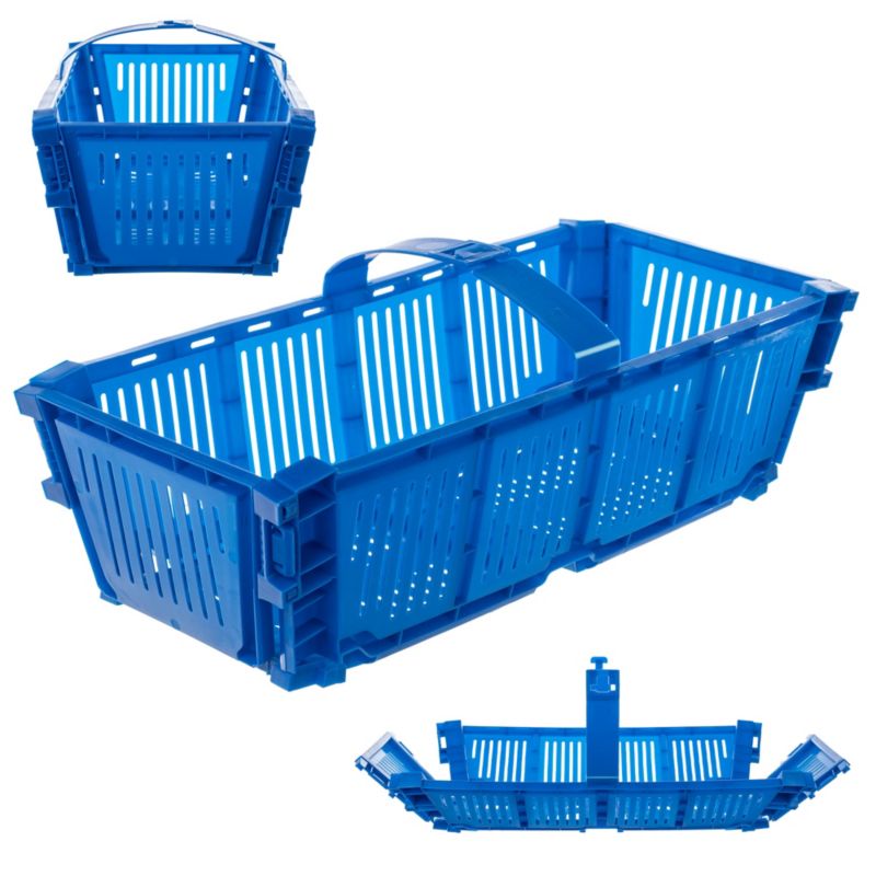 Łubianka KADAX Składana Koszyk Kobiałka Na Owoce Truskawki Plastikowa 2 kg Niebieski 1 szt.