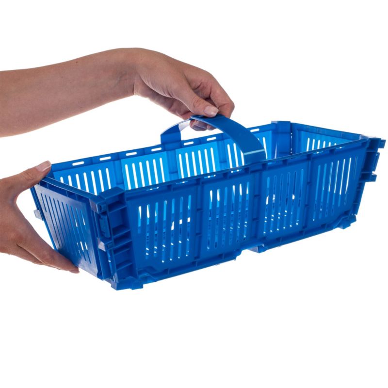 Łubianka KADAX Składana Koszyk Kobiałka Na Owoce Truskawki Plastikowa 2 kg Niebieski 1 szt.