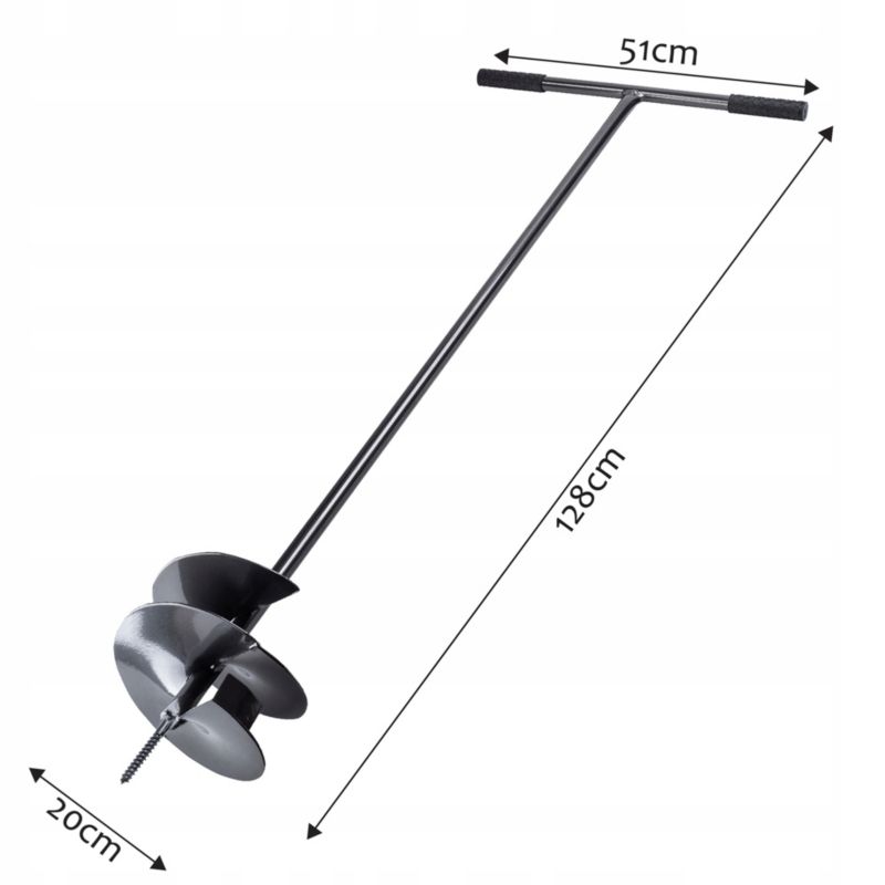 Świder Do Ziemi KADAXWiertnica Glebowa Gleby Wiertło 20cm 200mm Dołownik Ręczny 1szt.