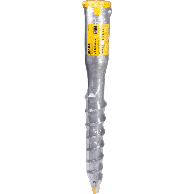 Świder Drel, tuleja ziemna, 68 x 580 mm, zaślepka zabezpieczająca, 1 szt.