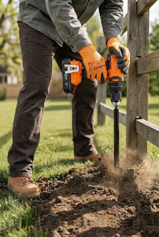 Świder glebowy NEO TOOLS 3/8" HEX (0,95 cm), 80 x 600 mm, na wkrętarkę 1 szt.