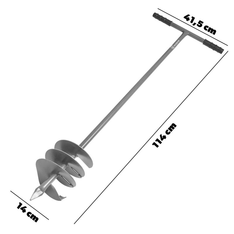 Świder Ręczny KADAX Do Ziemi Gleby Wiertnica Glebowa 14cm 140mm Dołownik mocny 1szt.