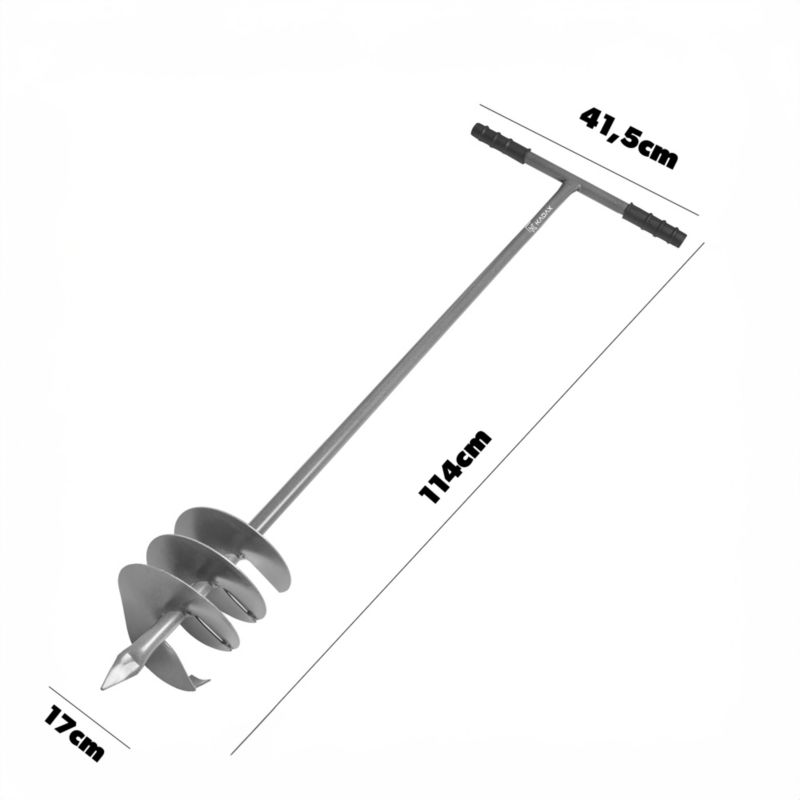 Świder Ręczny KADAX Do Ziemi Gleby Wiertnica Glebowa 17cm 170mm Dołownik mocny