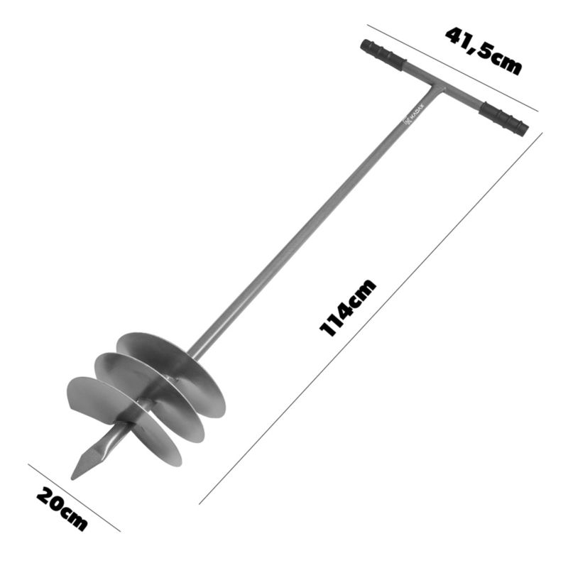 Świder Ręczny KADAX Do Ziemi Gleby Wiertnica Glebowa 20cm 200mm Dołownik mocny