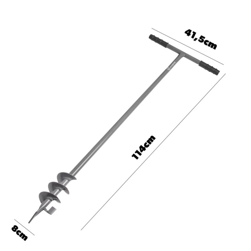 Świder Ręczny KADAX Do Ziemi Gleby Wiertnica Glebowa 8cm 80mm Dołownik mocny 1szt.