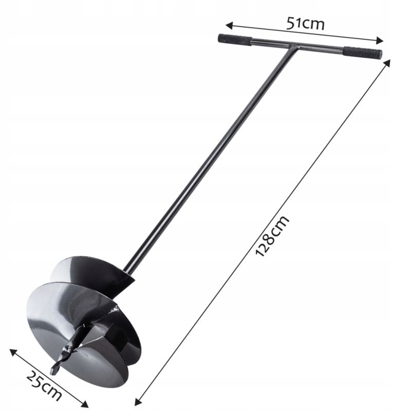 Świder ręczny KADAX do ziemi gruntu gleby dołownik 250mm 1 szt.