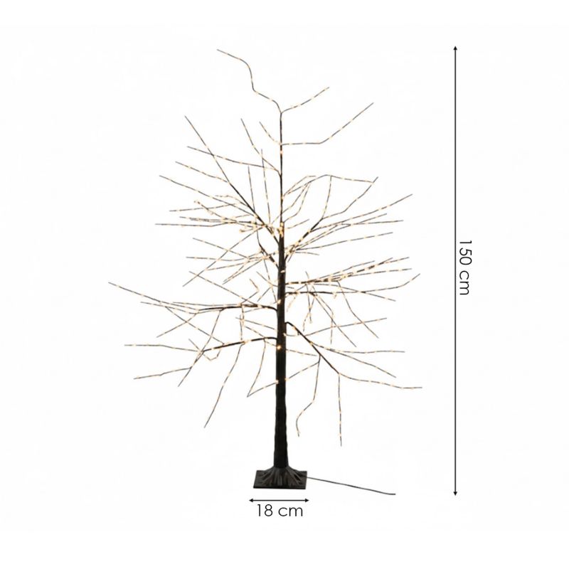 Świecące drzewko LED Koopman dekoracyjne czarne zewnętrzne h150 cm 1 szt.