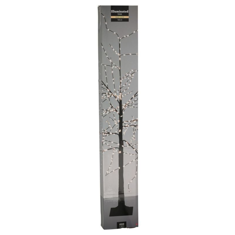 Świecące drzewko LED Koopman dekoracyjne czarne zewnętrzne h150 cm 1 szt.
