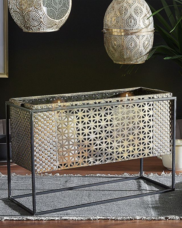 Świecznik Amami Metal 26 cm Czarno-złoty 1 szt.