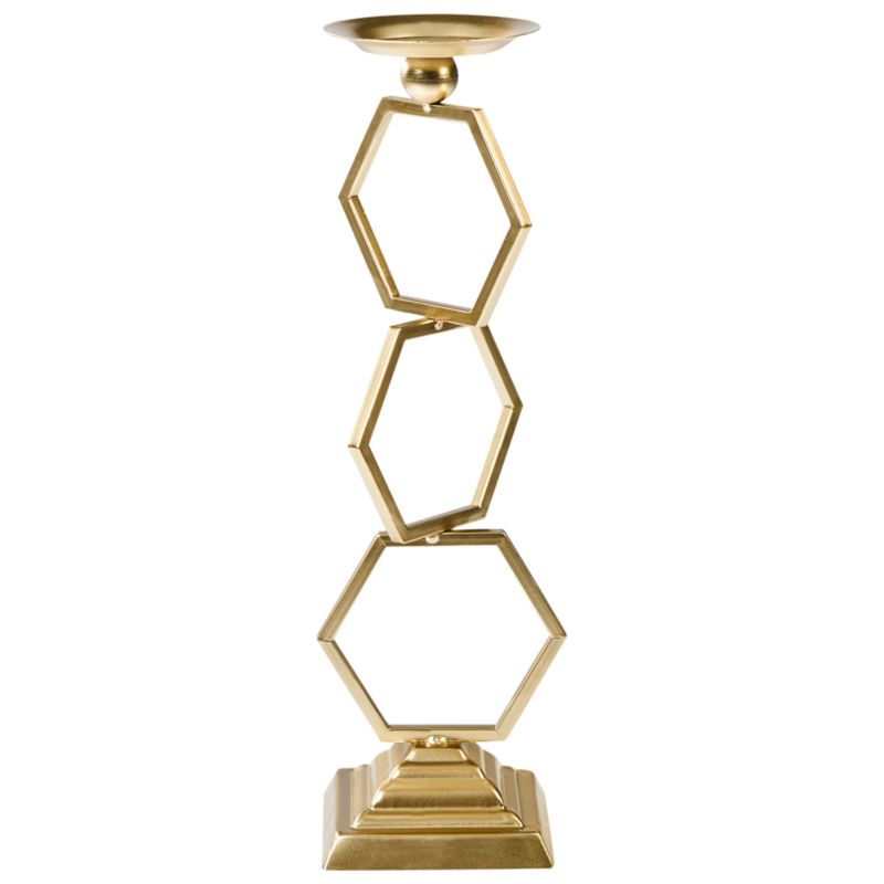 Świecznik Ardee Metal 44 cm Złoty 1 szt.