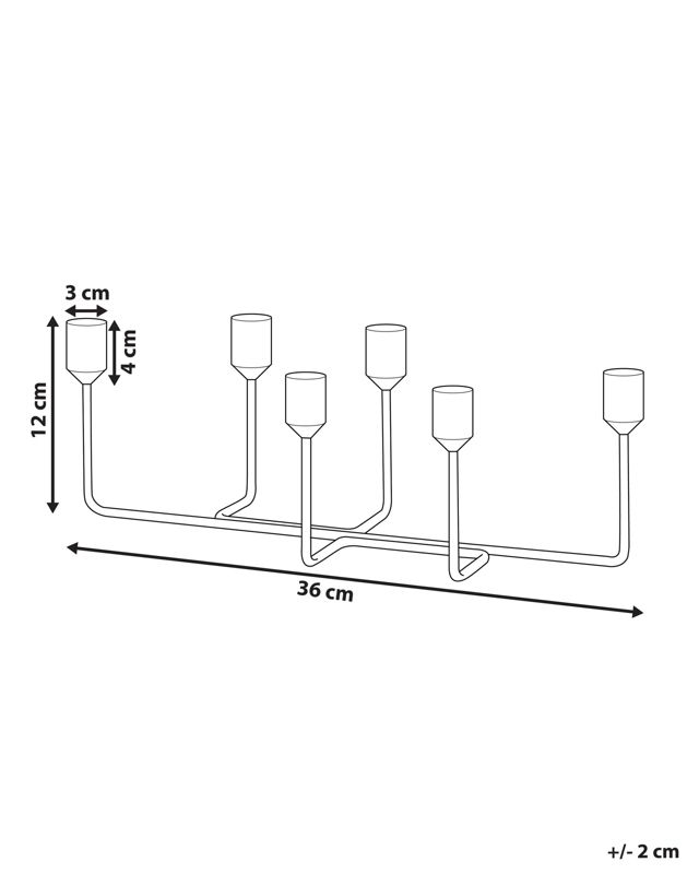 Świecznik Bangka Metal 12 cm Czarny 1 szt.