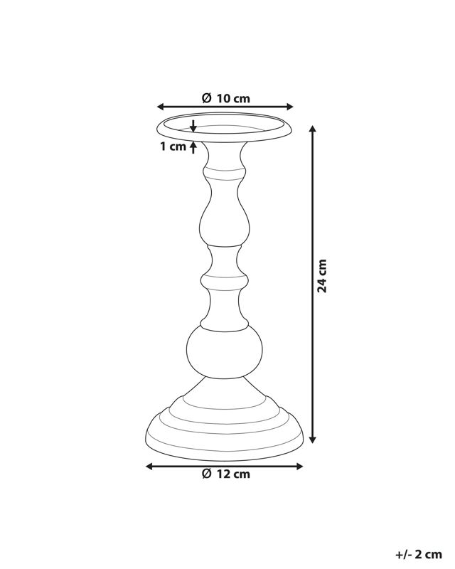 Świecznik Busat Metal 24 cm Srebrny 1 szt.
