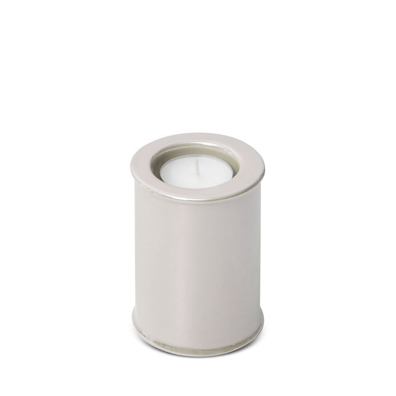 Świecznik ceramiczny Eurofirany 7 x 7 x 10 cm perłowy 1 szt.