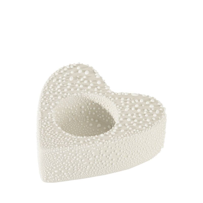 Świecznik ceramiczny Eurofirany 9 x 9 x 3 cm kremowy 1 szt.