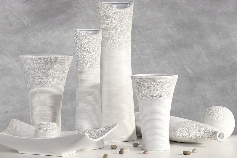 Świecznik ceramiczny Eurofirany 9 x 9 x 8 cm kremowy 1 szt.